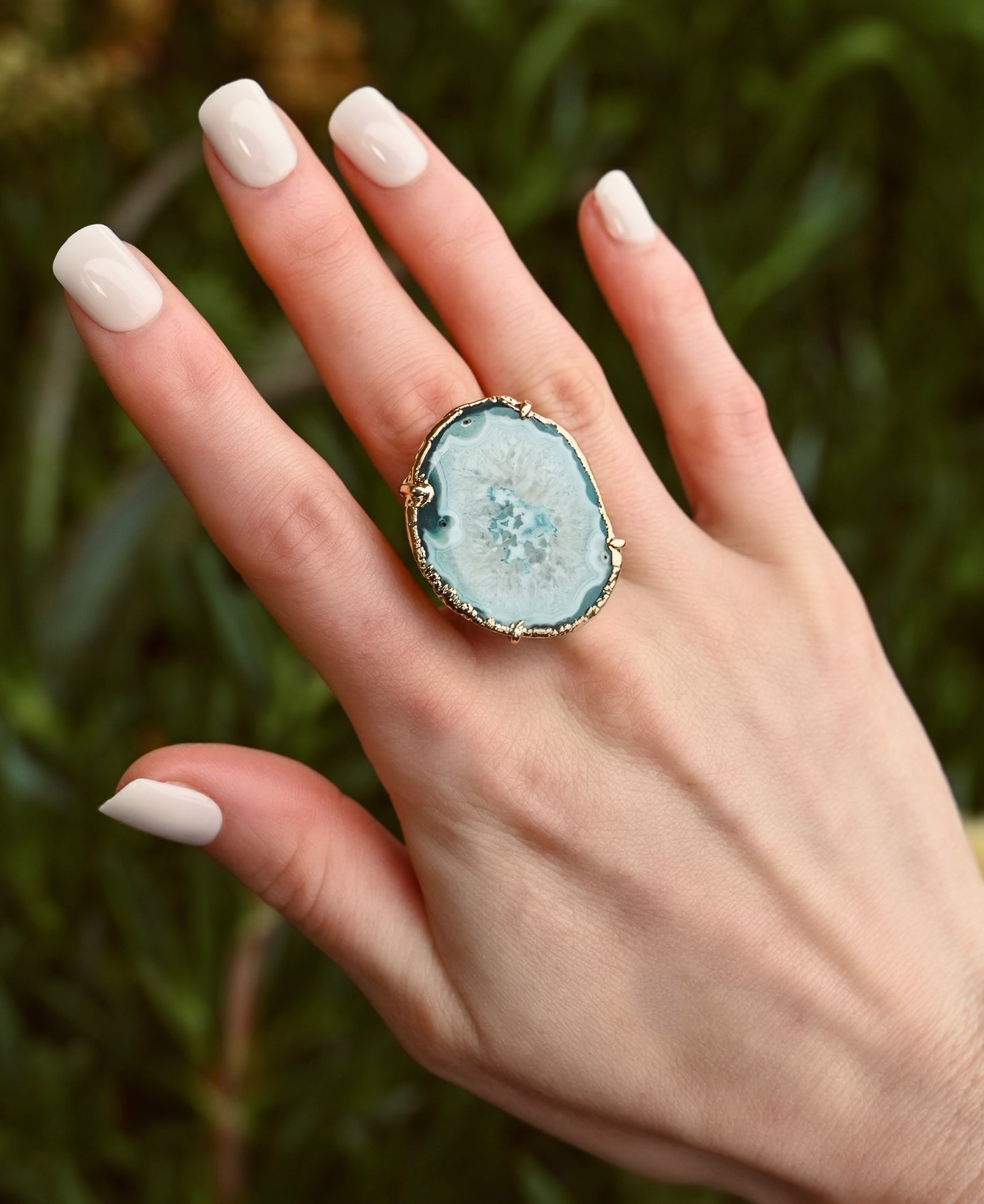 Marisol Blue Agate Statement Ring