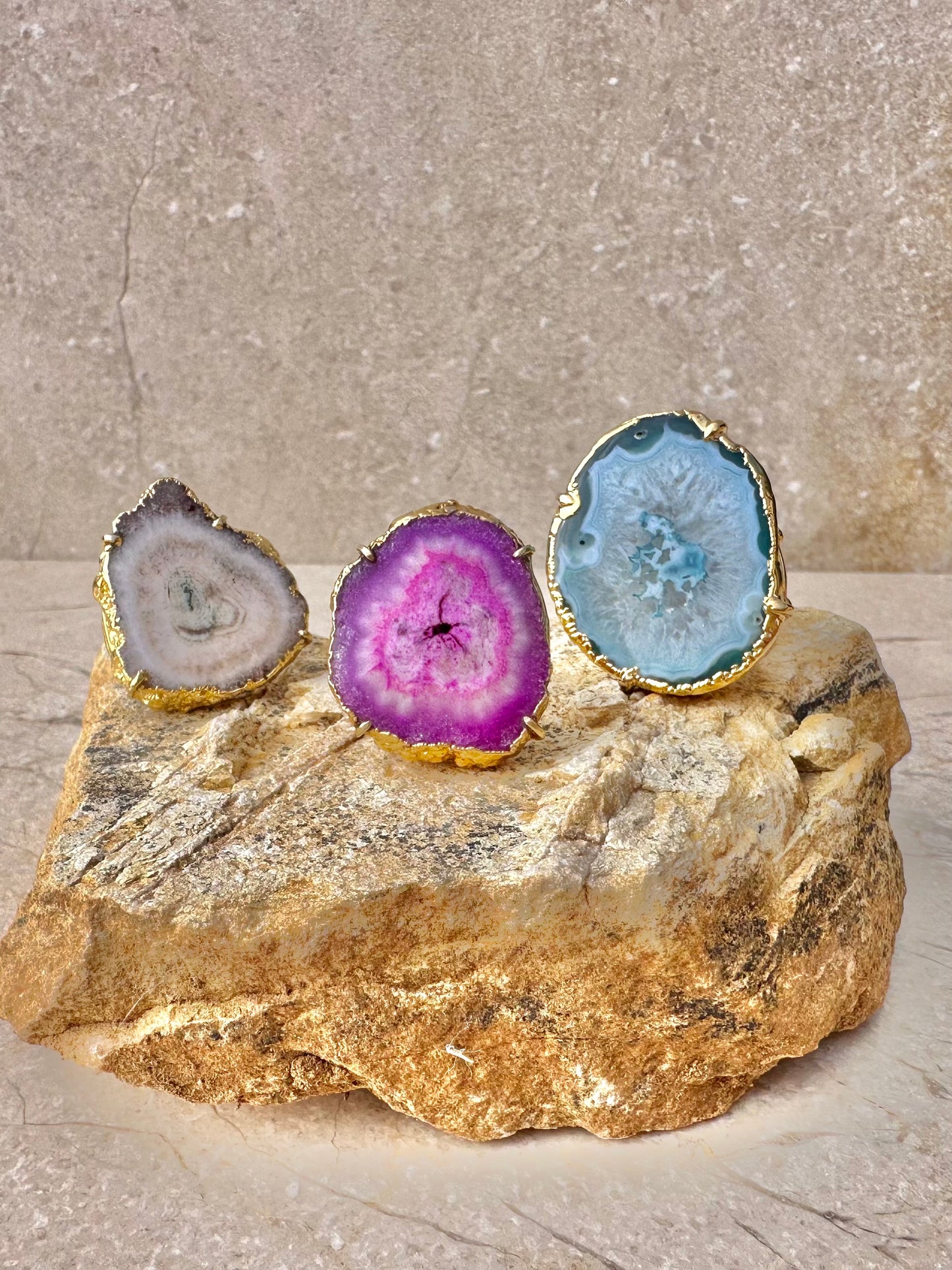 Marisol Blue Agate Statement Ring