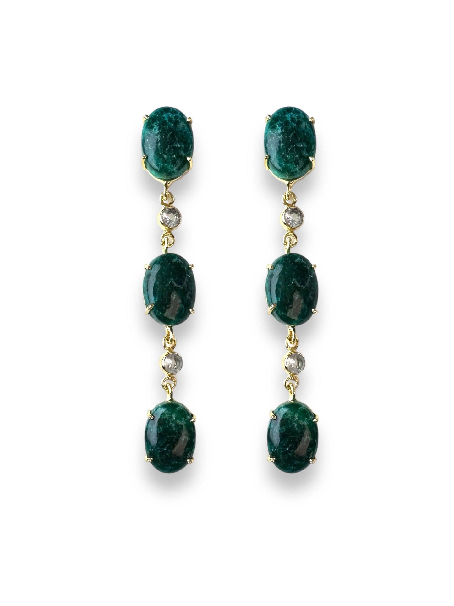 Noel Emerald Gemstone Statement Earrings