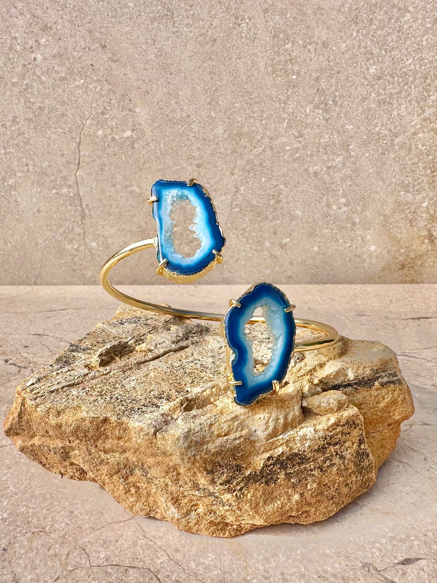 Skylar  Signature Blue Agate Cuff Bracelet