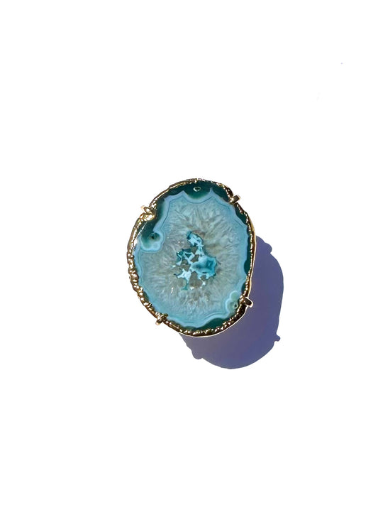 Marisol Blue Agate Statement Ring