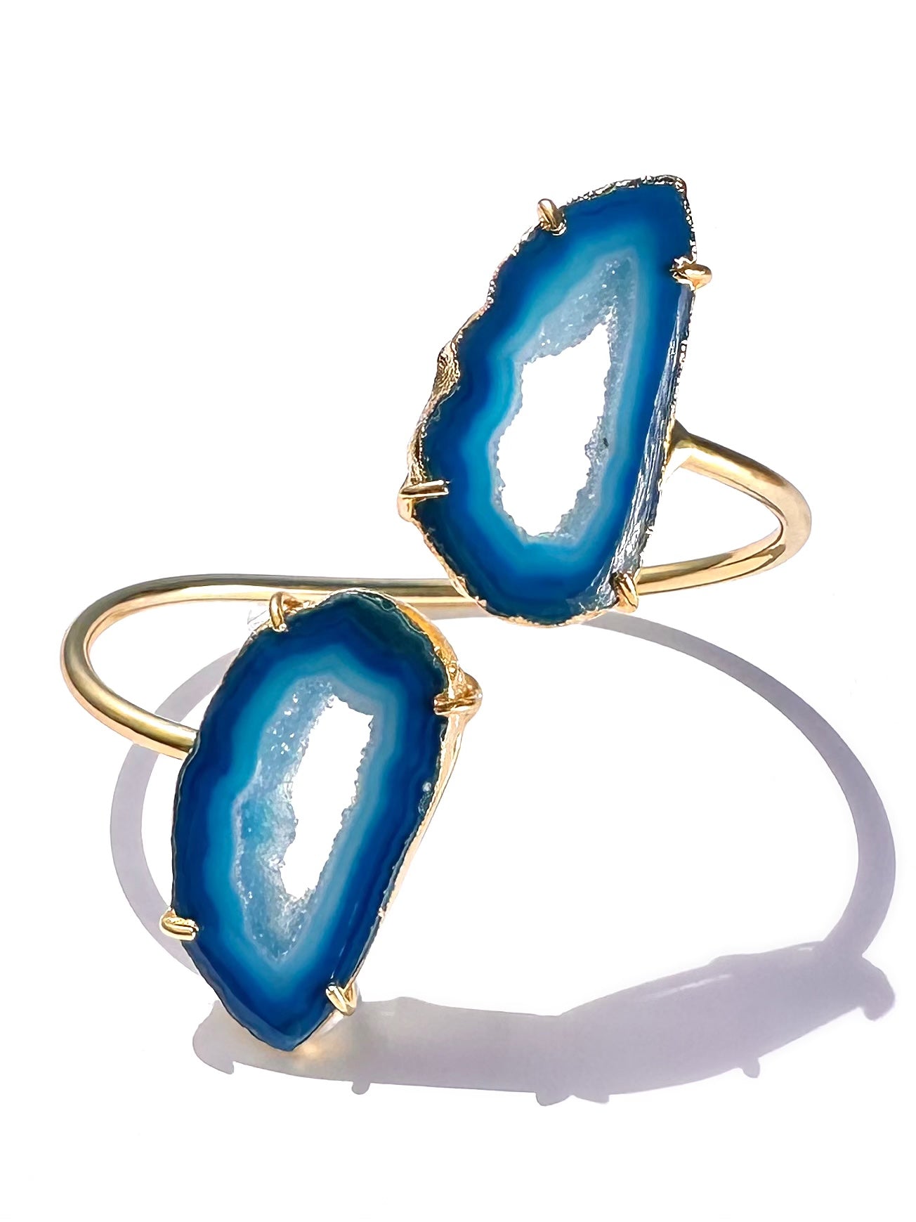 Marine Signature Blue Agate Cuff Bracelet