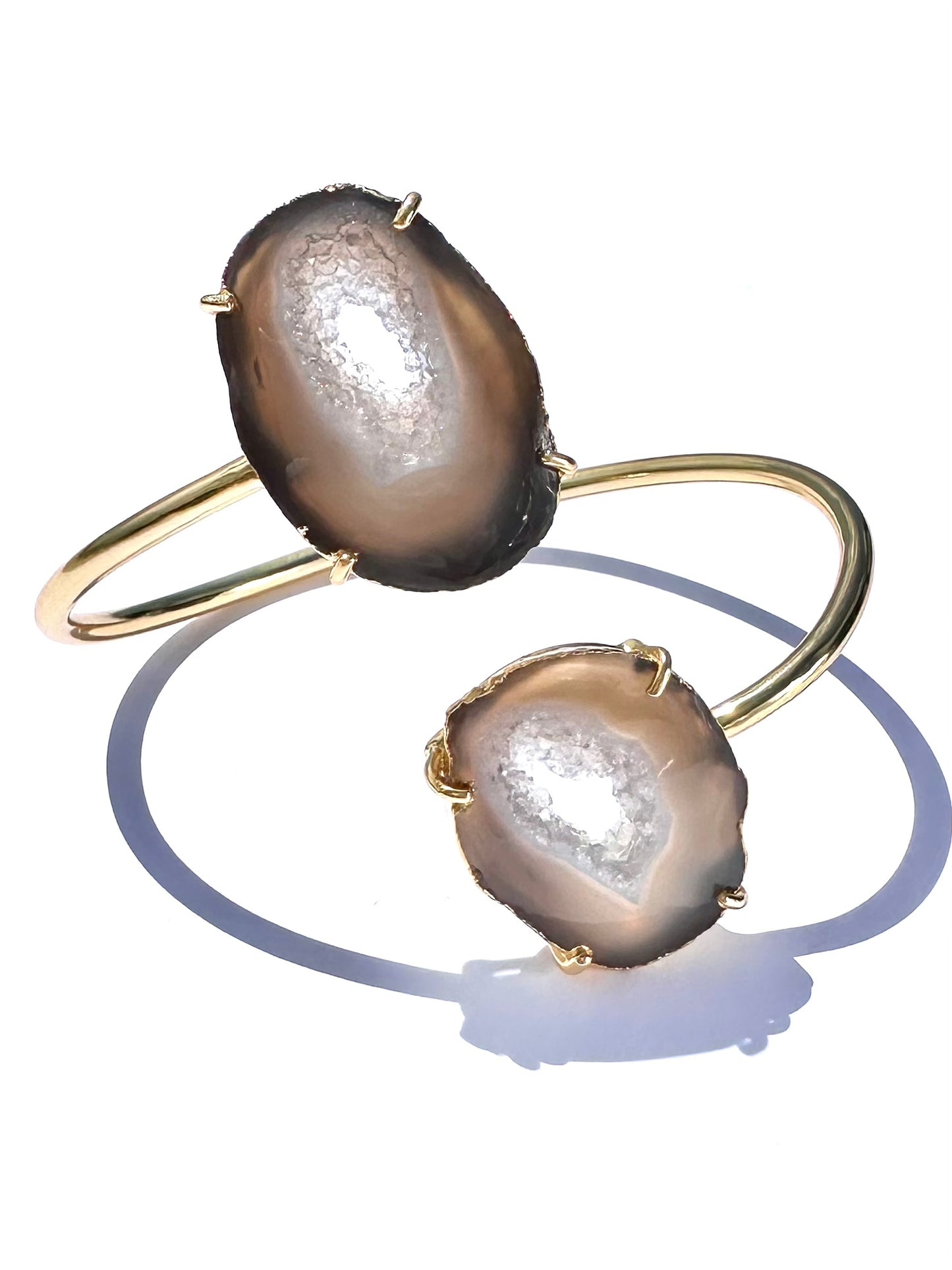 Sienne Signature Brown Agate Cuff Bracelet